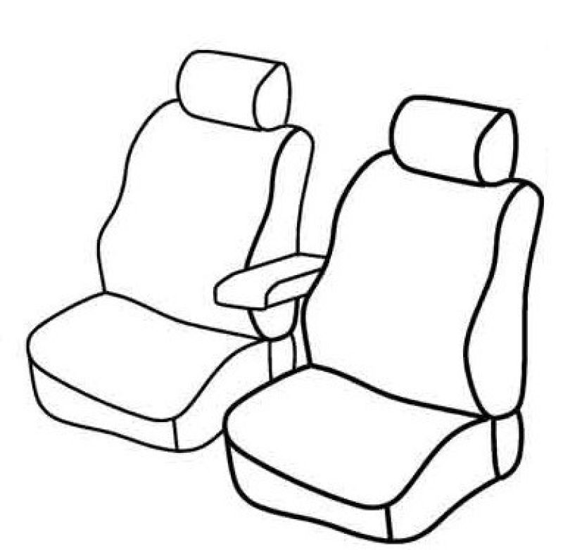 Set coprisedili Superior - Nero/Blu - su misura per Renault Kangoo (02/08>05/21)  - Renault Kangoo Express (06/21>)