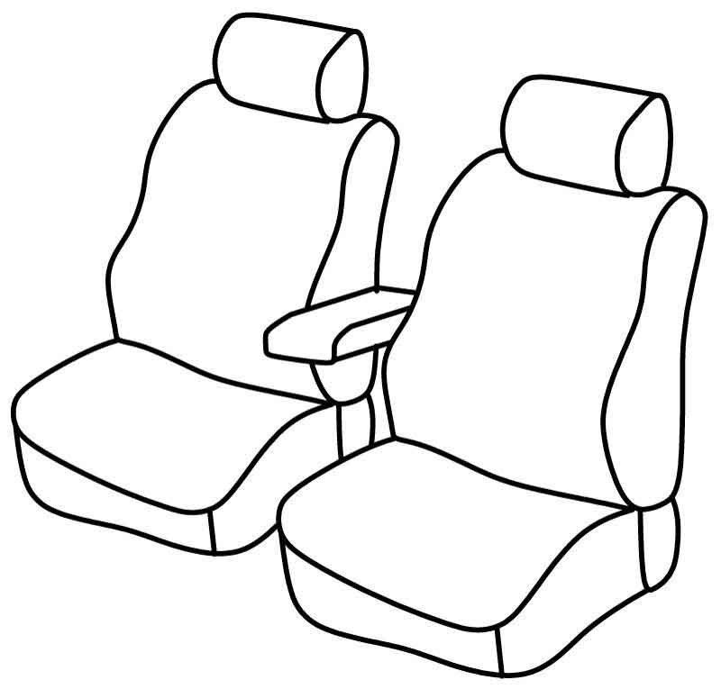 Set coprisedili Superior - Grigio/Nero - su misura per Skoda Roomster (09/06>10/15) Praktik