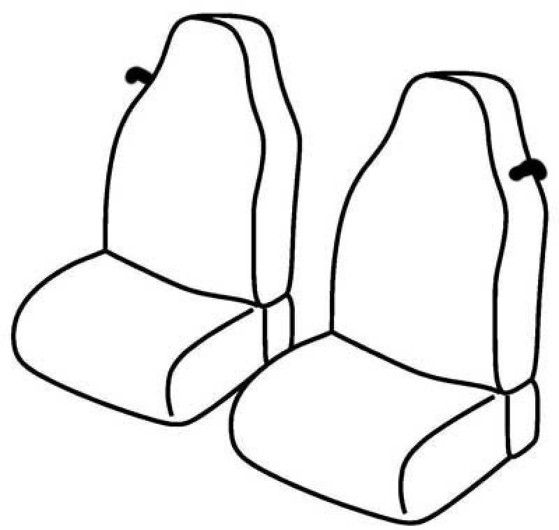 Set coprisedili Superior - Nero/Grigio - su misura per Smart Fortwo (03/00>12/06)