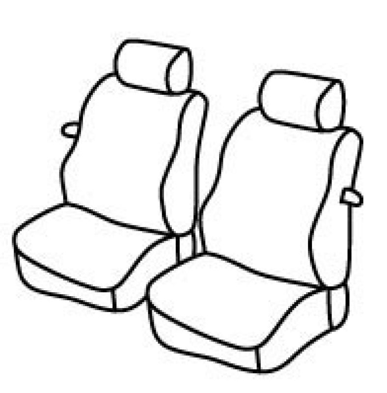 Set coprisedili Superior - Nero/Grigio - su misura per Volkswagen Caddy (11/95>12/03)