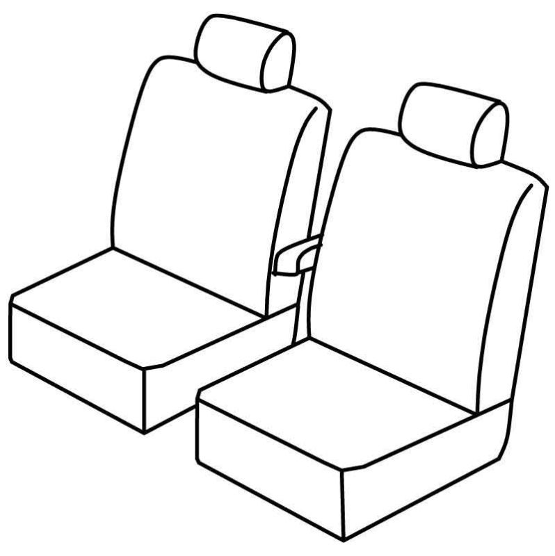 Set coprisedili Superior - Nero/Grigio - su misura per Volkswagen Crafter (01/17>)
