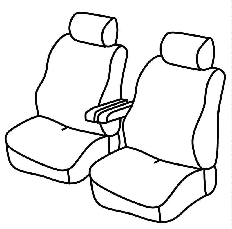 Set coprisedili Superior - Grigio/Nero - su misura per Volkswagen Transporter T5 (04/03>03/15)