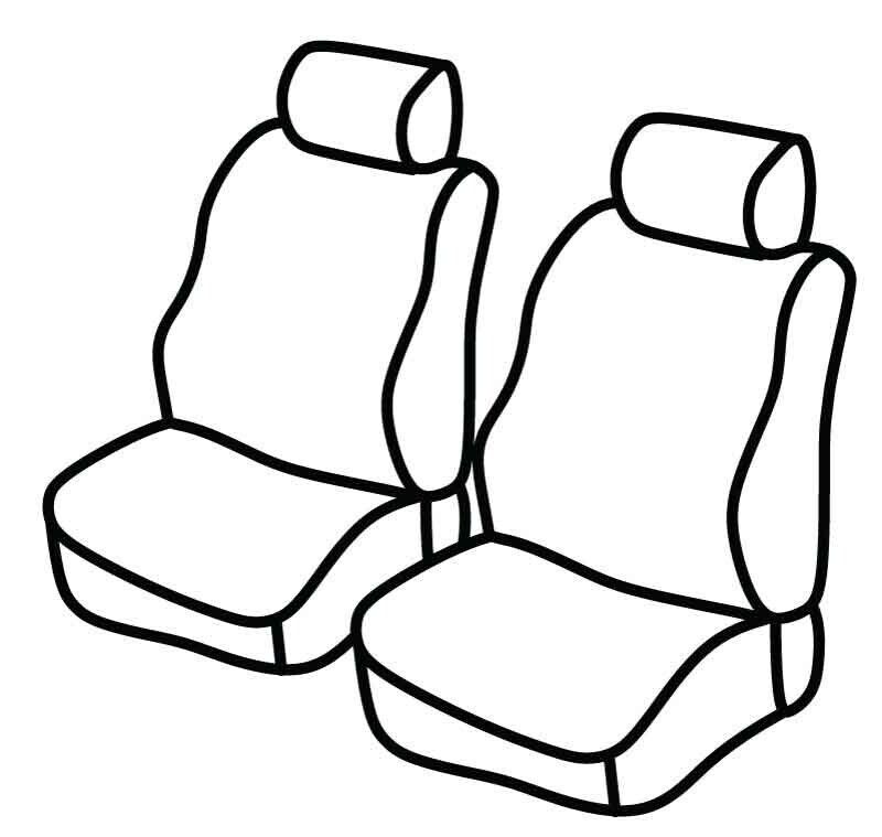 Set coprisedili Superior - Nero/Grigio - su misura per Volkswagen Caddy (01/21>)