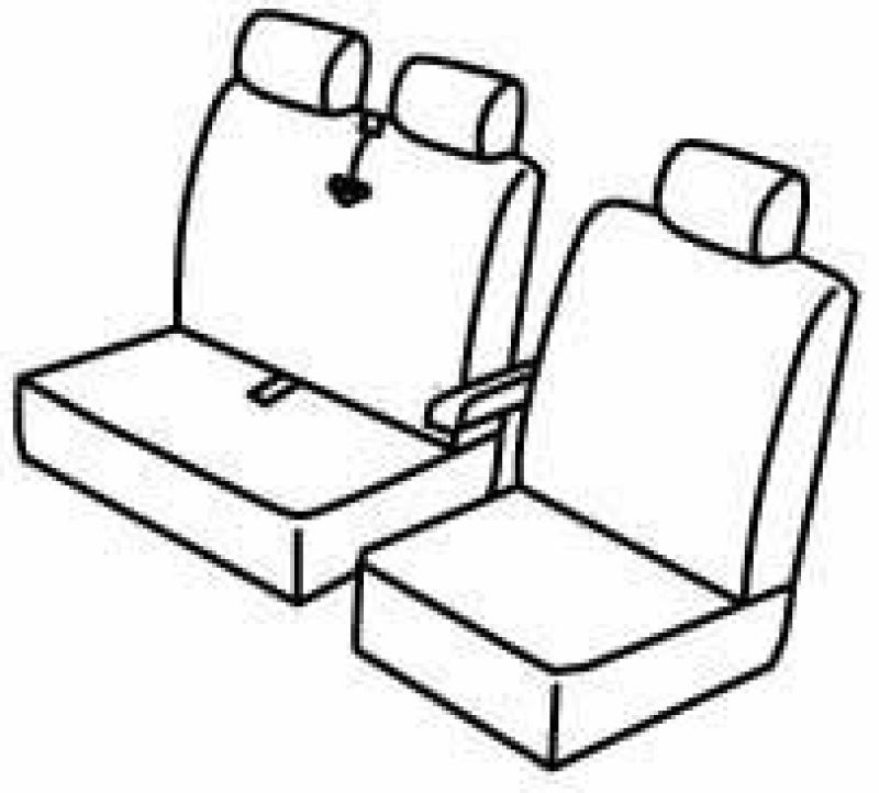 Set coprisedili Superior - Nero/Grigio - su misura per Mercedes Sprinter (06/06>05/18)  - Volkswagen Crafter (04/06>12/16)