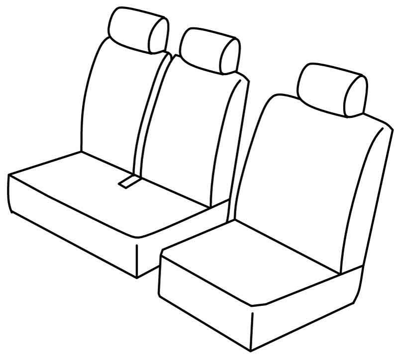 Set coprisedili Superior - Nocciola - su misura per Mercedes Citan (10/12>)