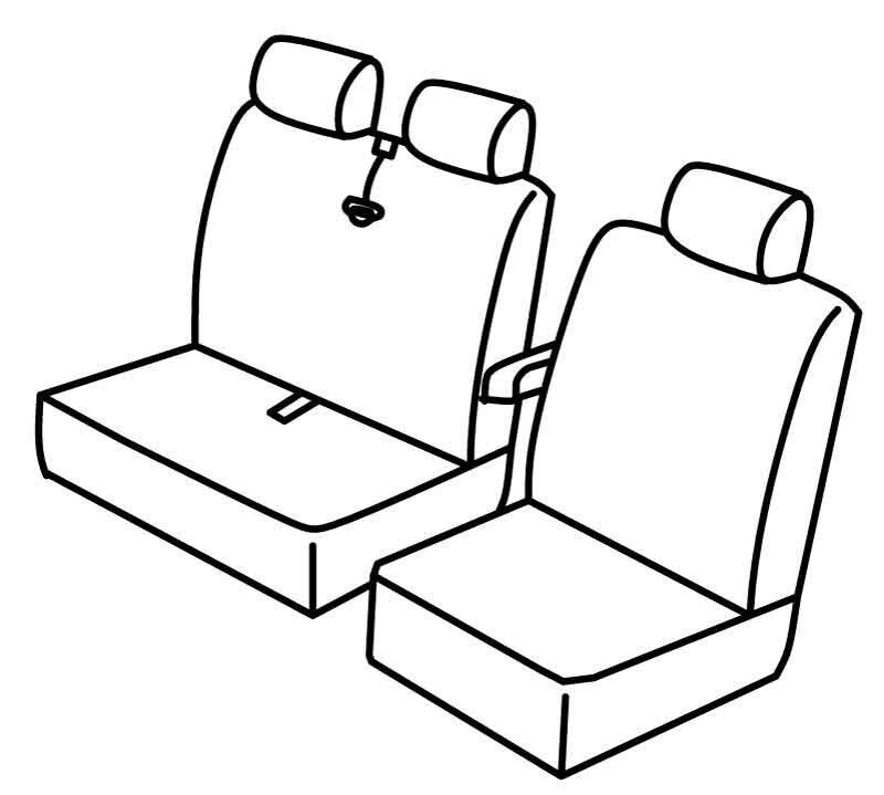 Set coprisedili Superior - Nocciola - su misura per Mercedes Vito (01/15>)