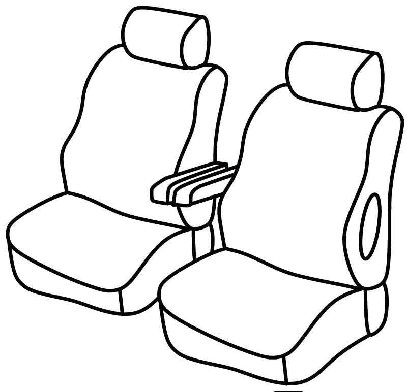 Set coprisedili Superior - Beige - su misura per Peugeot Expert (01/07>03/16)