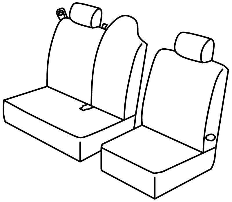 Set coprisedili Superior - Nocciola - su misura per Renault Master (02/10>08/14)
