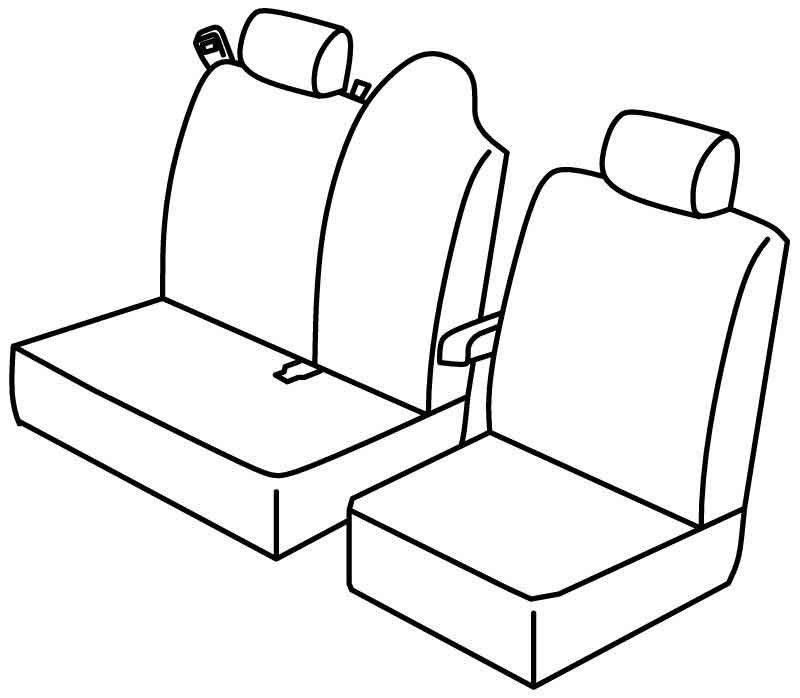 Set coprisedili Superior - Nocciola - su misura per Renault Master (02/10>)