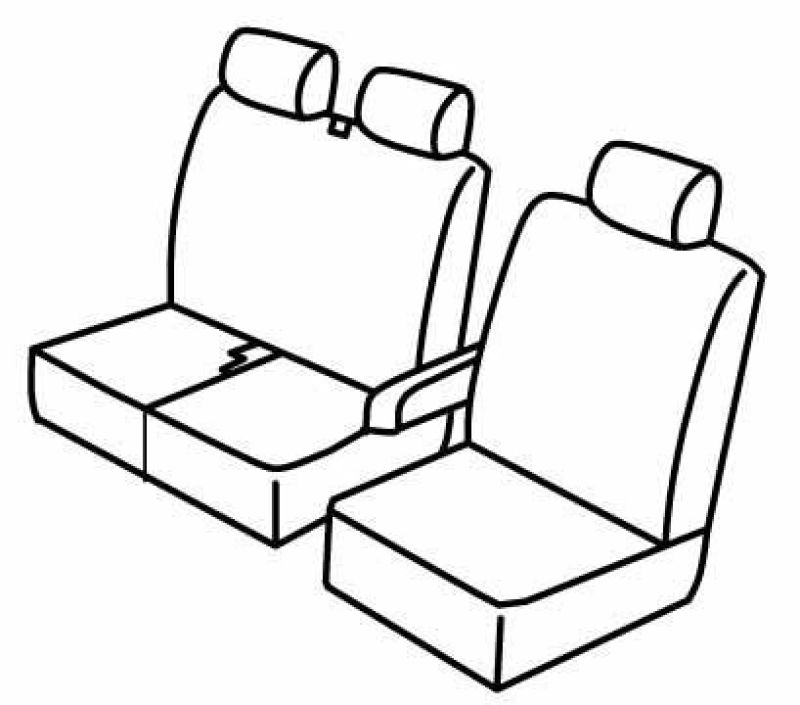 Set coprisedili Superior - Nocciola - su misura per Renault Trafic (06/14>)