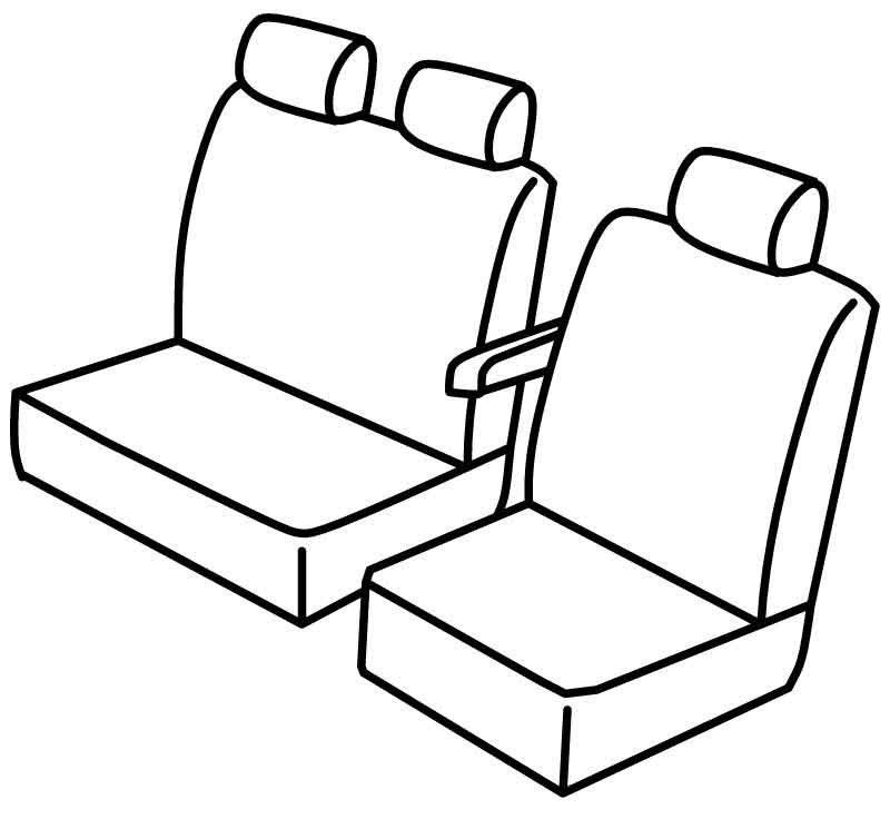 Set coprisedili Superior - Nero/Grigio - su misura per Iveco Daily (05/06>05/14)