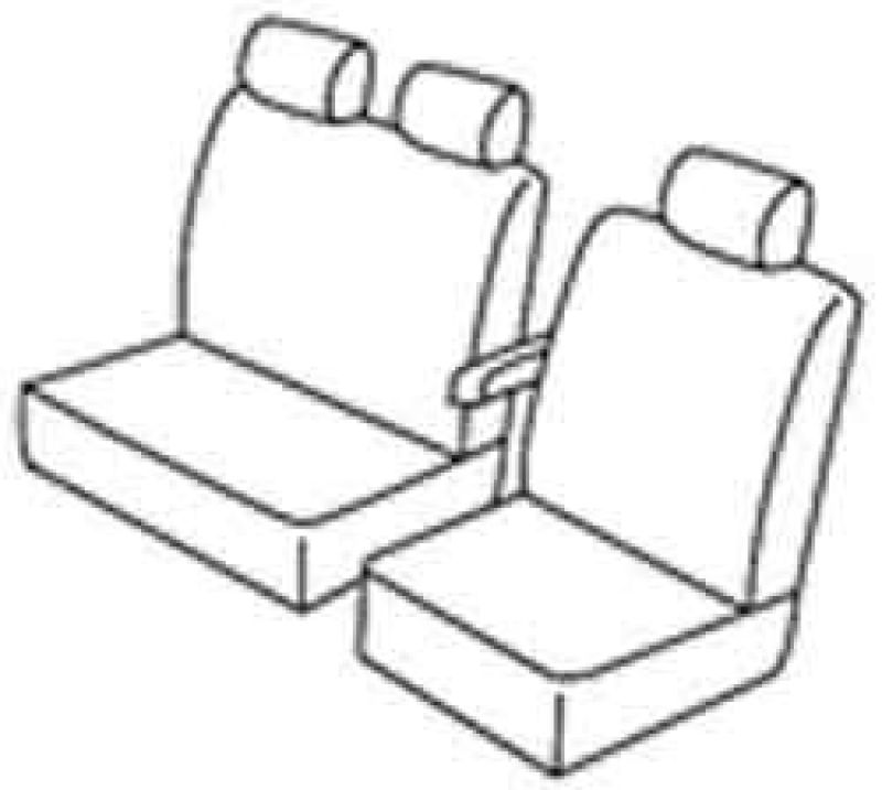 Set coprisedili Superior - Nero/Blu - su misura per Iveco Daily (05/06>05/14)