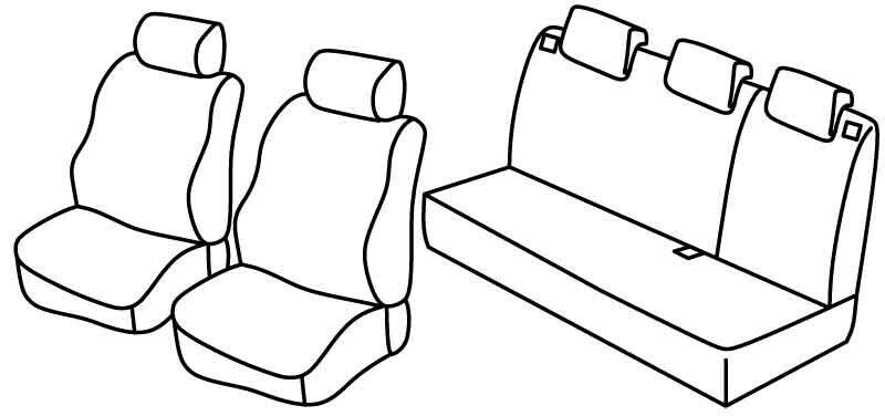 Set coprisedili Superior - Nero/Grigio - su misura per Hyundai Getz 5p (07/02>01/09)