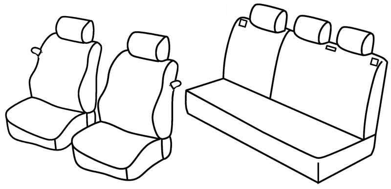 Set coprisedili Superior - Beige - su misura per Opel Corsa C 3p (10/00>08/06)