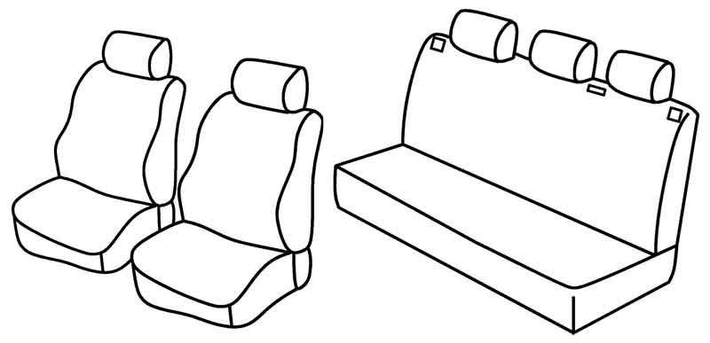 Set coprisedili Superior - Nocciola - su misura per Opel Corsa C 5p (10/00>08/06)