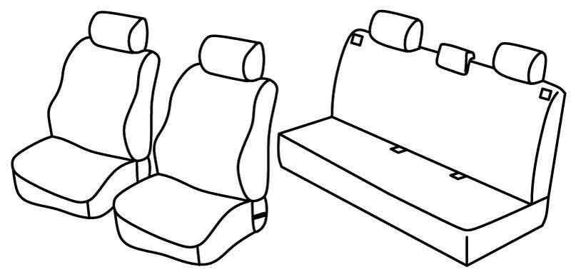 Set coprisedili Superior - Beige - su misura per Renault Clio II 3p (03/98>09/05)