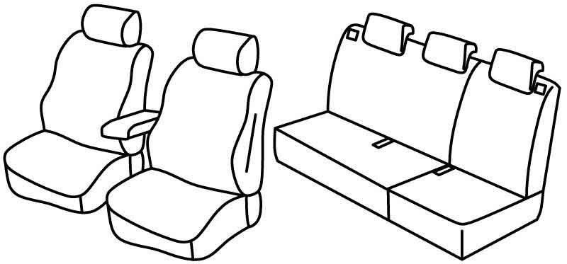 Set coprisedili Superior - Beige - su misura per Renault Clio III 5p (10/05>01/13)