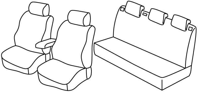 Set coprisedili Superior - Beige - su misura per Skoda Fabia 5p (05/07>01/15) dal 2010