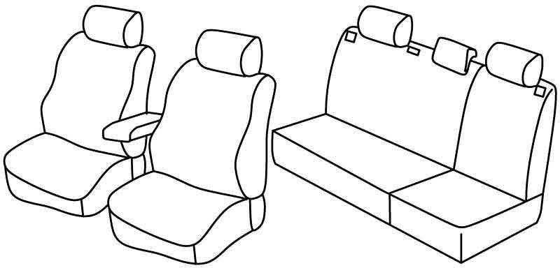 Set coprisedili Superior - Nero/Grigio - su misura per Skoda Fabia 5p (05/07>01/15)