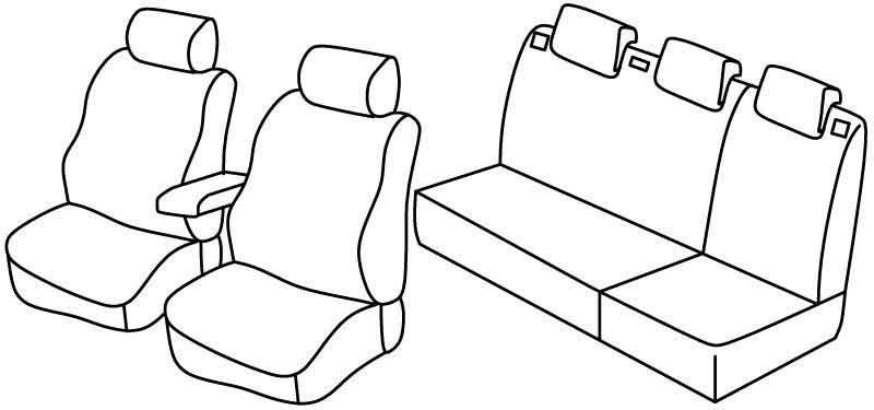 Set coprisedili Superior - Nocciola - su misura per Skoda Fabia 5p (05/07>01/15) dal 2010
