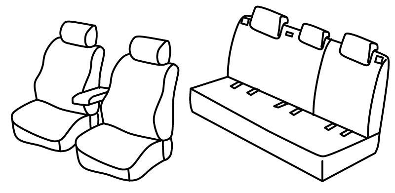 Set coprisedili Superior - Nero/Rosso - su misura per Skoda Fabia 5p (02/15>08/21) Ambiente