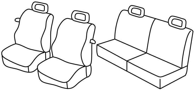 Set coprisedili Superior - Nero/Grigio - su misura per Seat Arosa (02/97>06/04)  - Volkswagen Lupo (06/98>07/05)