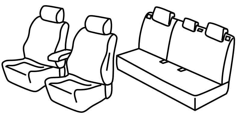 Set coprisedili Superior - Nero/Rosso - su misura per Kia Stonic (10/17>)