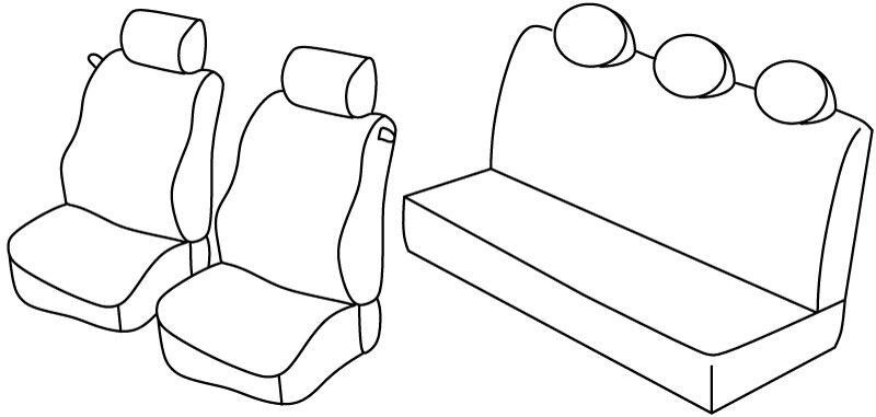 Set coprisedili Superior - Beige - su misura per Lancia Ypsilon 3p (09/03>05/11)  - Lancia Ypsilon Unyca 3p (06/11>12/13)