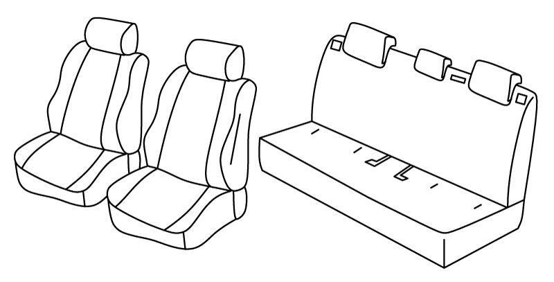 Set coprisedili Superior - Beige - su misura per Mazda 2 5p (03/15>)