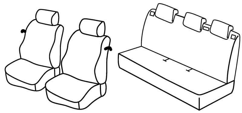 Set coprisedili Superior - Beige - su misura per Nissan Micra 3p (10/07>10/10)