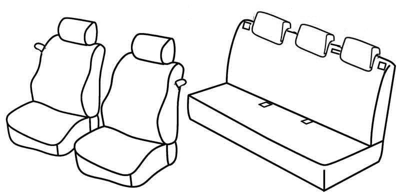 Set coprisedili Superior - Beige - su misura per Opel Corsa D 3p (09/06>11/14)