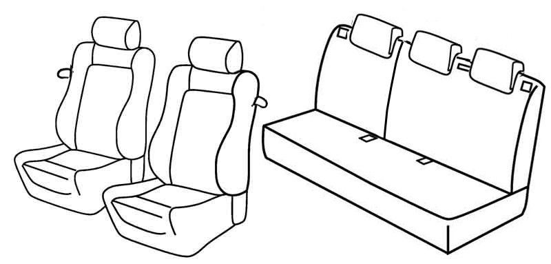 Set coprisedili Superior - Beige - su misura per Opel Corsa D 3p (09/06>11/14) Sport