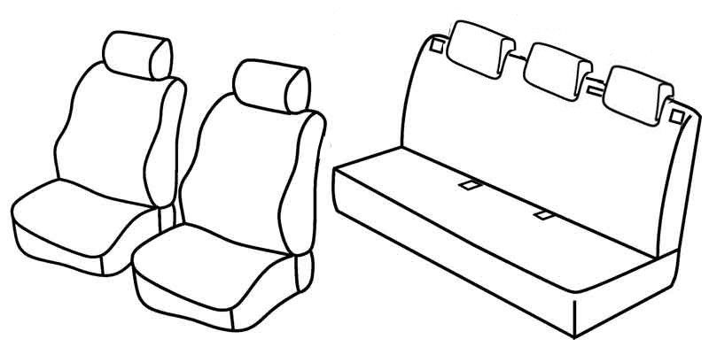Set coprisedili Superior - Beige - su misura per Opel Corsa D 5p (09/06>11/14)