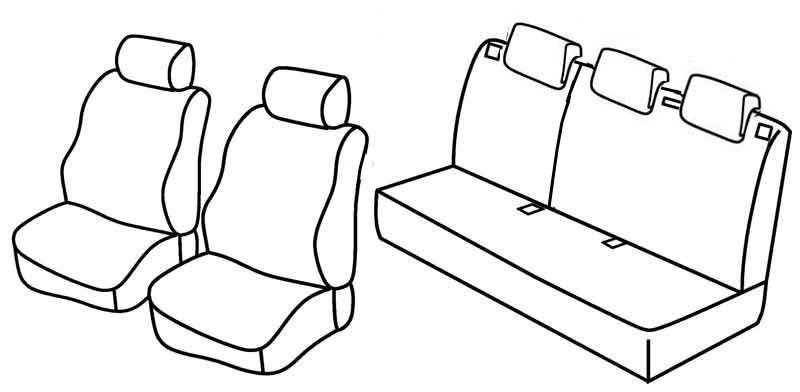 Set coprisedili Superior - Nocciola - su misura per Opel Corsa D 5p (09/06>11/14)