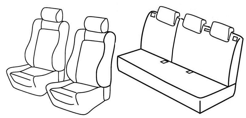 Set coprisedili Superior - Beige - su misura per Opel Corsa D 5p (09/06>11/14) Sport Edition