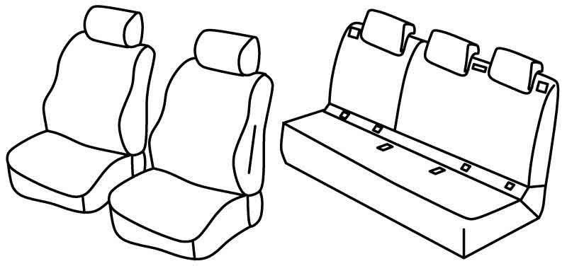 Set coprisedili Superior - Beige - su misura per Opel Corsa E 5p (12/14>08/19)