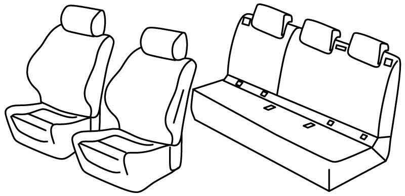 Set coprisedili Superior - Beige - su misura per Opel Corsa E 5p (12/14>08/19)