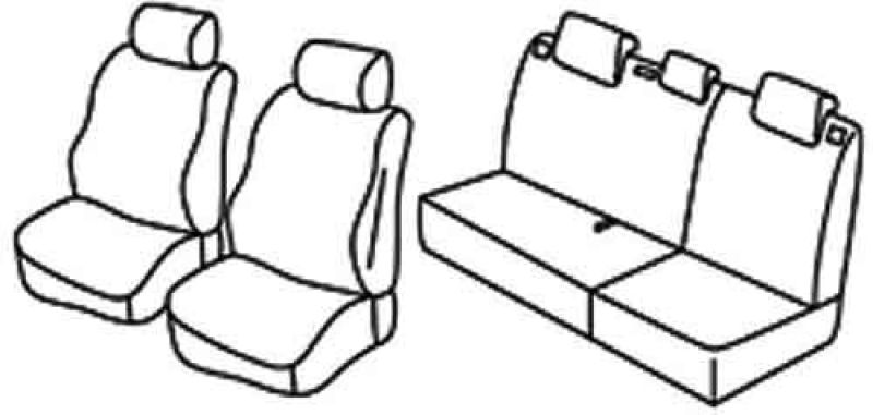 Set coprisedili Superior - Beige - su misura per Opel Karl (12/14>12/19)