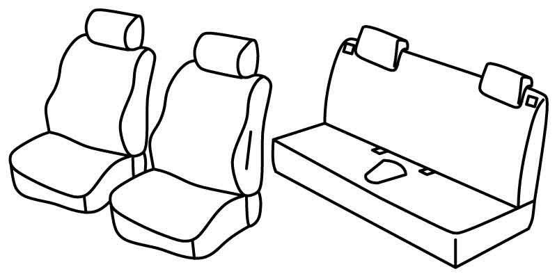 Set coprisedili Superior - Nocciola - su misura per Opel Karl (12/14>12/19)