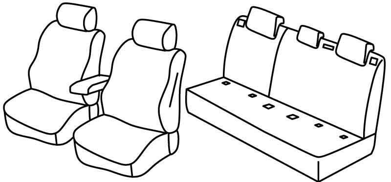 Set coprisedili Superior - Nocciola - su misura per Opel Corsa F 5p (09/19>) Elegance