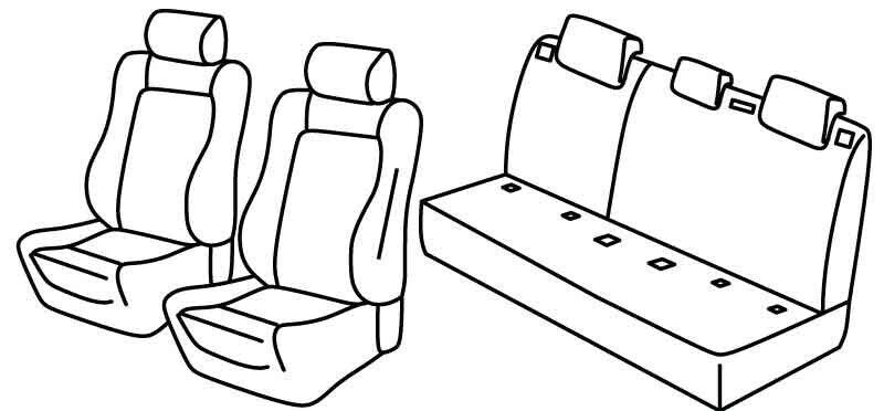 Set coprisedili Superior - Grigio/Nero - su misura per Opel Corsa F 5p (09/19>) Sport