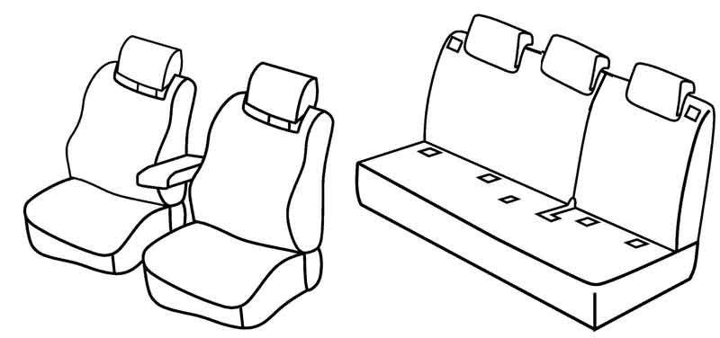 Set coprisedili Superior - Beige - su misura per Renault Clio IV 5p (10/12>07/19)  - Renault Clio IV Generation (08/19>03/20)  - Renault Clio IV Sporter (04/13>03/20)