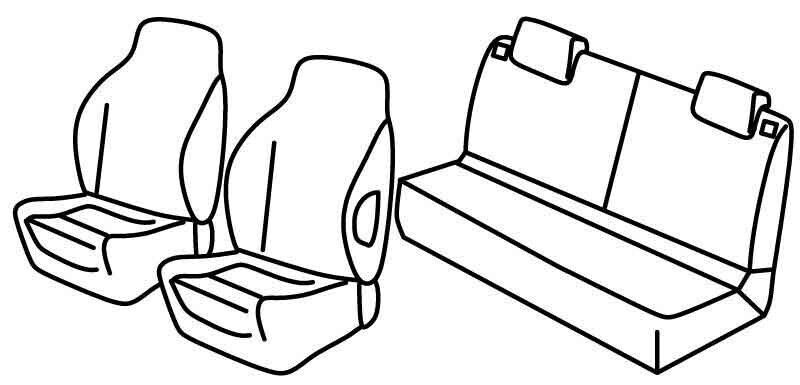 Set coprisedili Superior - Nocciola - su misura per Renault Twingo (09/14>)