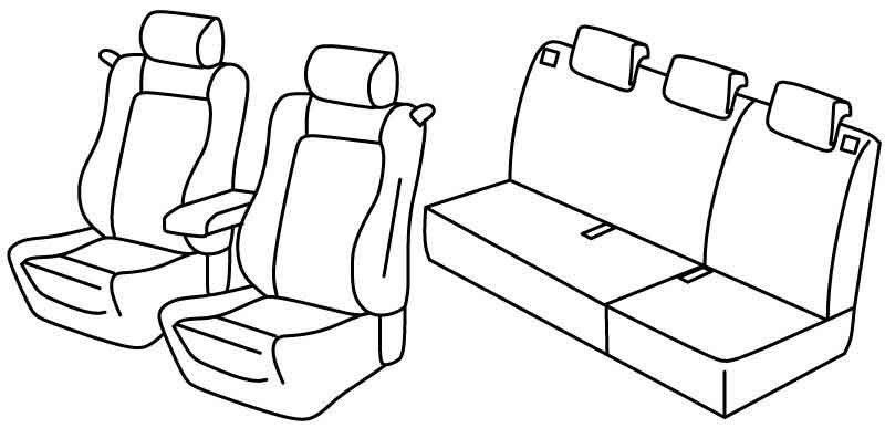 Set coprisedili Superior - Beige - su misura per Renault Clio III 3p (10/05>01/13) Sport