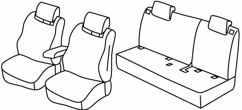 Set coprisedili Superior - Nero/Grigio - su misura per Renault Clio IV 5p (10/12>07/19)  - Renault Clio IV Generation (08/19>03/20)