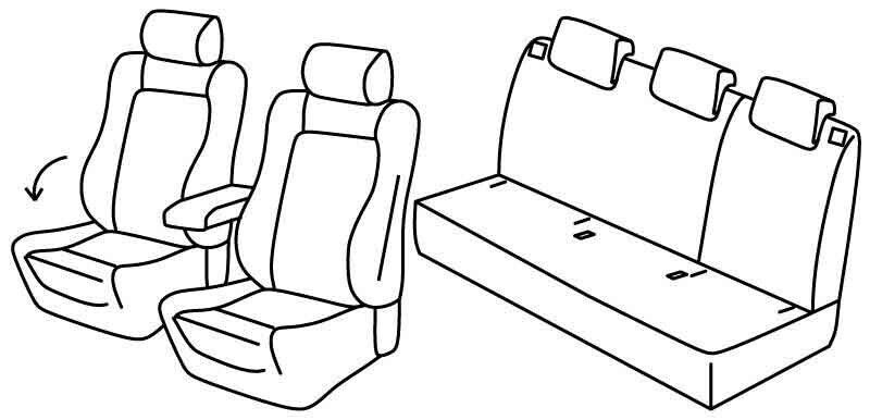 Set coprisedili Superior - Beige - su misura per Renault Clio IV Sporter (04/13>03/20)
