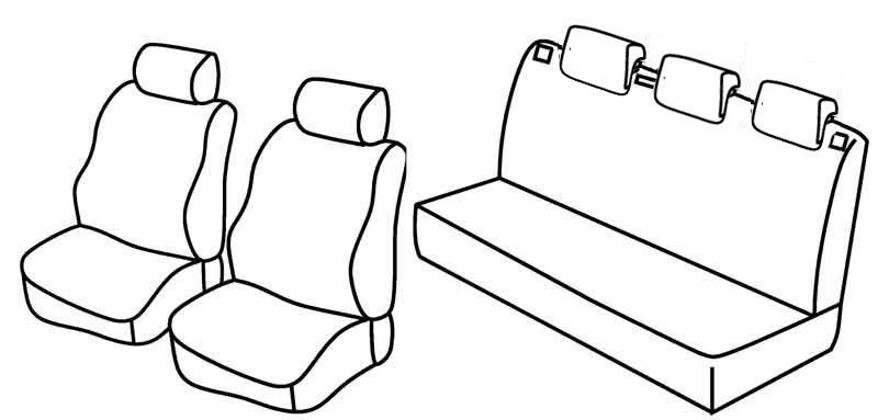 Set coprisedili Superior - Nero/Grigio - su misura per Seat Ibiza 5p (06/08>08/15)
