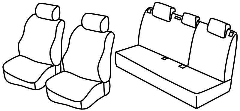Set coprisedili Superior - Nero/Grigio - su misura per Seat Leon (09/05>04/09)