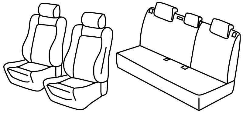 Set coprisedili Superior - Nocciola - su misura per Seat Leon (09/05>12/12)