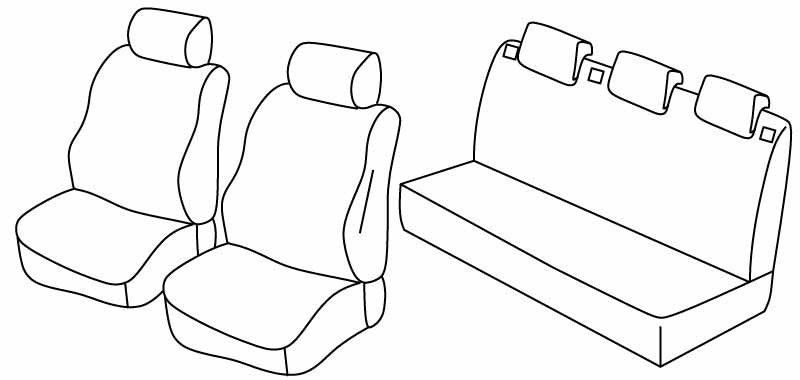 Set coprisedili Superior - Nocciola - su misura per Seat Ibiza 5p (09/15>05/17)